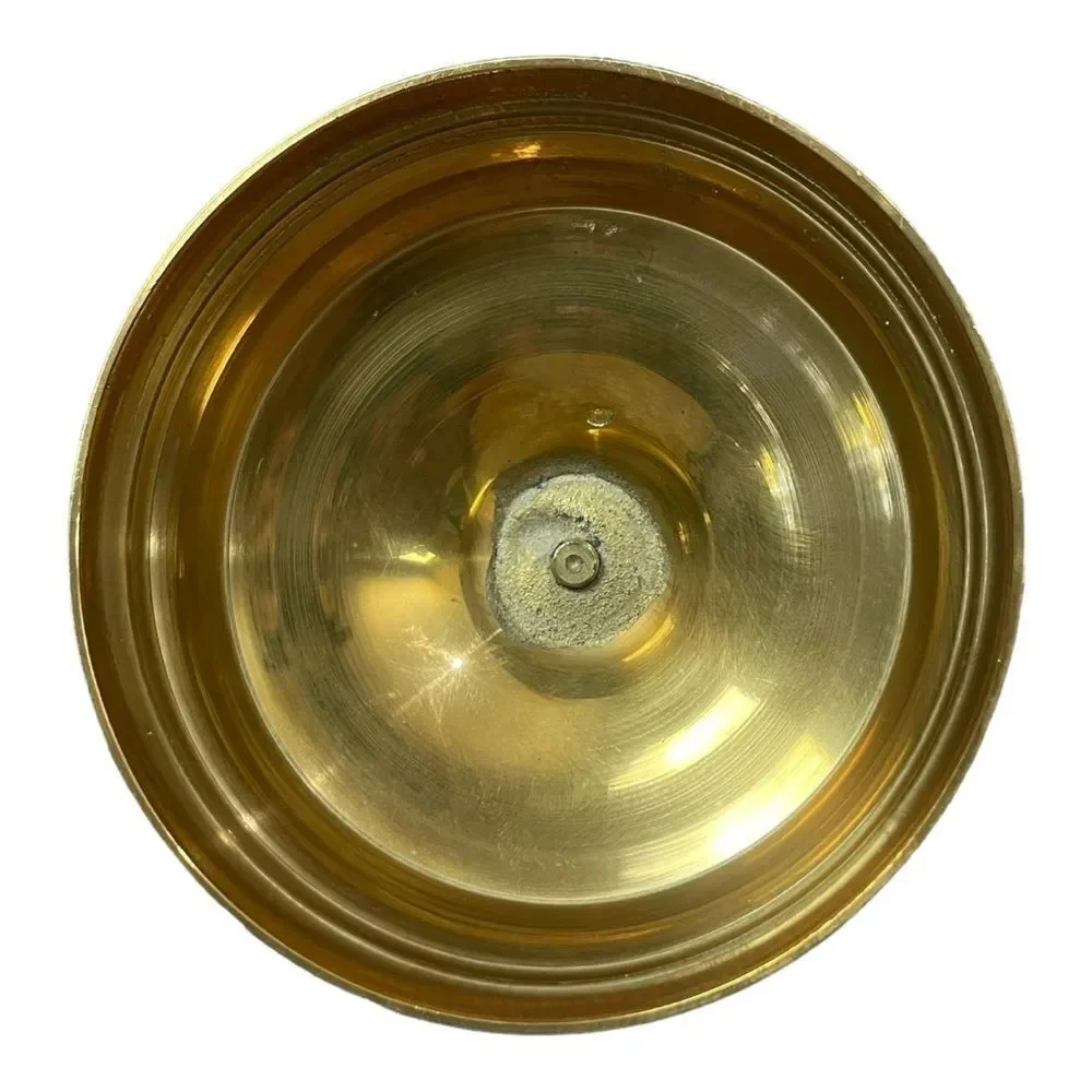 Vintage Brass Mid Century Modern Candle Holder EUC